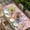 Peach Pink, variant on Easter Gnomes Bunnies Table Cloths for 3 Foot Rectangle Tables, Spring Easter Eggs Floral Purple Plaid Patio Waterproof Elastic Fitted Tablecloths, Washable Rectangular Table Cover for Camping