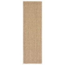SAFAVIEH Natural Fiber Maisy Solid Runner Rug, Natural/Ivory, 2'6" x 6'