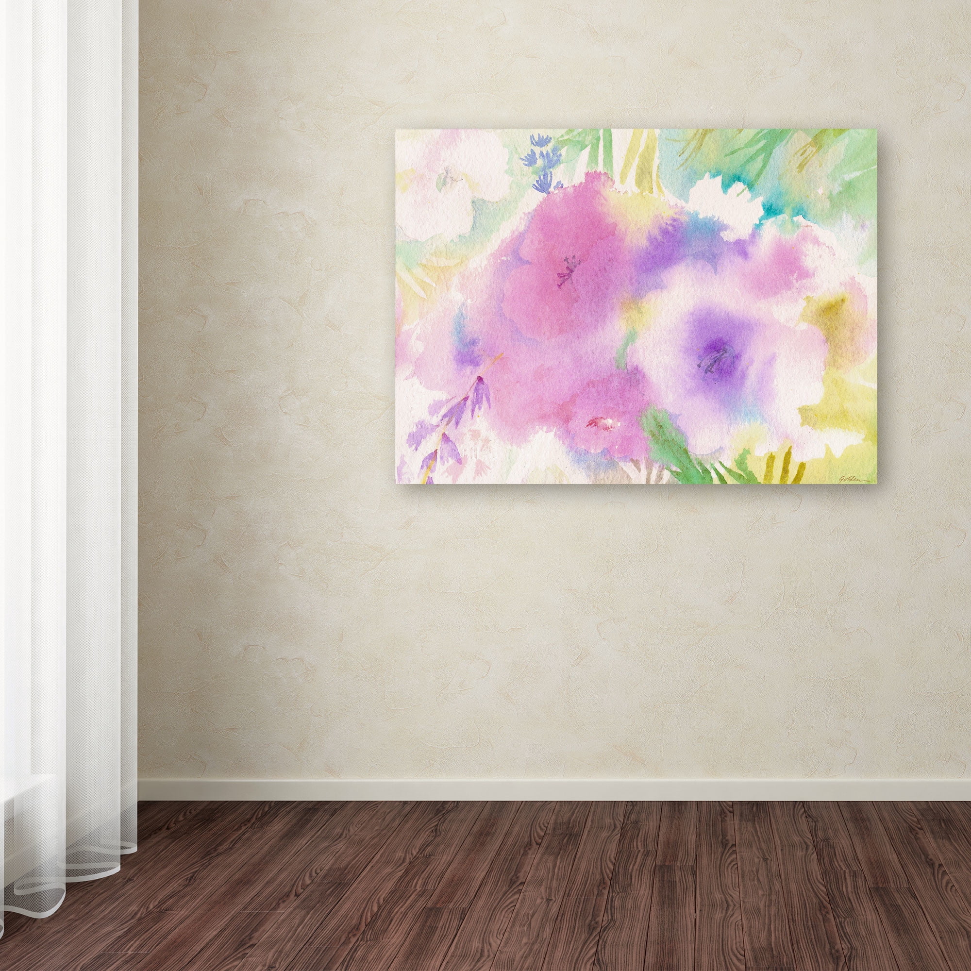 Trademark Fine Art 'Purple Magic' 35' x 47' Canvas Art