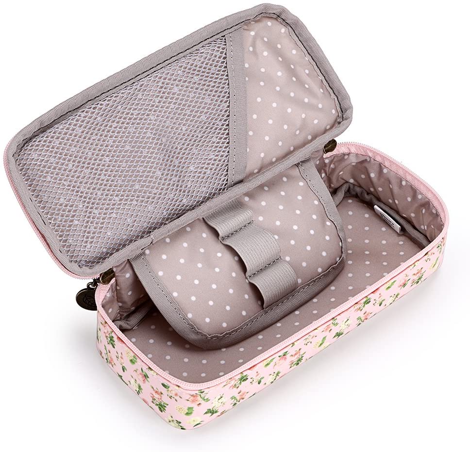 Sac à Cosmétiques / Trousse à Crayons Motif Chat Rose - Grande Capacité - Pour Filles, Femmes, école, Voyage - 7