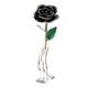thumbnail image 1 of Rosa Real Escogida A Mano Rosa Negra Bañada en Oro de 24 K de 11 A 12 Pulgadas de Largo Con Soporte Transparente Rosa de Oro de 24 K Hecha Real, 1 of 7