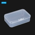 thumbnail image 3 of Unique Bargains Plastic Storage Box with Hinged Lid Stackable Organizer Clear 3.3"x2.2"x1", 3 of 5