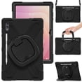 thumbnail image 3 of Case for Samsung Galaxy Tab S11 Ultra 14.6 inch 2025 Released, 360 Degree Rotating Hand Grip Shockproof Cover with Shoulder Strap, Black, 3 of 7