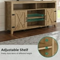 thumbnail image 3 of Uforic Farmhouse TV Stand for 65 Inch TV, Barn Door Entertainment Center, Brown, 3 of 9