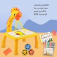thumbnail image 3 of Kids Drawing Projector Cute Little Deer 3 Level Adjustable Battery Powered Drawing Projector Table with Sound Effect Yellow Deer, 3 of 4