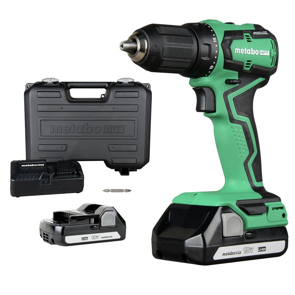 18V Cordless Combi Drill with 2 x 1.5Ah Li-Ion Battery & Charger 