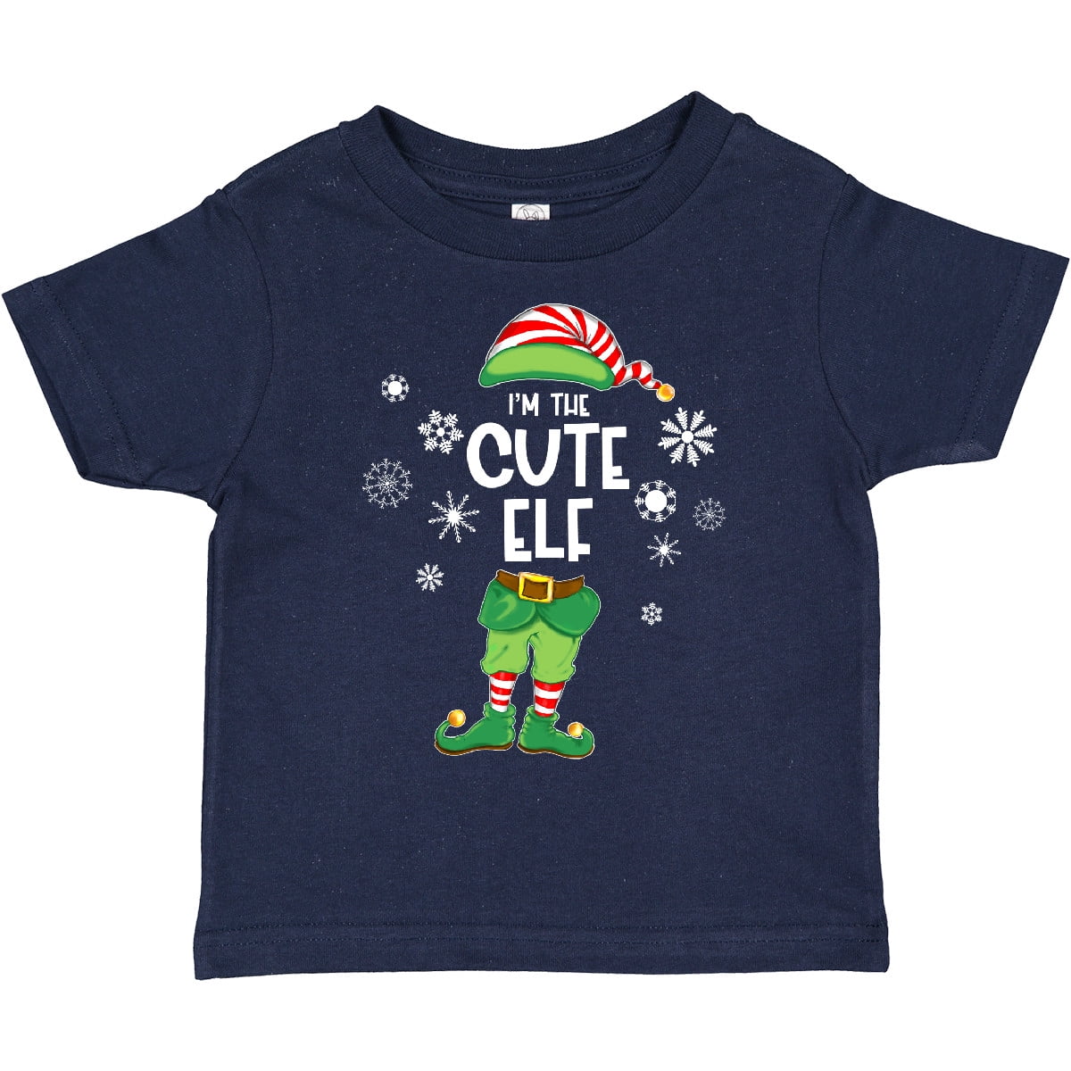 Inktastic Funny Christmas I'm the Cute Elf with Shoes and Hat Boys or Girls Toddler T-Shirt