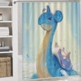 thumbnail image 5 of Lapras 4 Pcs Shower Curtain Set with Non-Slip Rug, Toilet Lid Cover and Bath Mat, Colorful Waterproof Shower Curtain with 12 Hooks, Bathroom Decor Accessories 72" x 72", 5 of 8