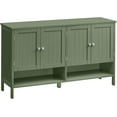 thumbnail image 2 of Shoe Cabinet, 3-Tier Shoe Storage Organizer, Shoe Shelf, Modern Country Cabinet, Freestanding Cabinet with Height-Adjustable Shelf, 13.8 x 47.2 x 27.6 Inches, Entryway, Green, 2 of 16