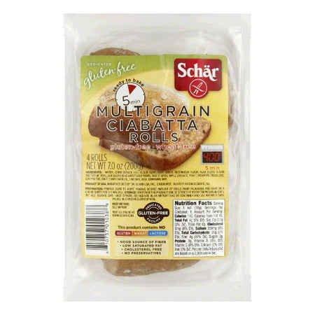 Schar Multigrain Ciabatta Rolls, 7 Oz (Pack of 6) (Best Multigrain Bread In Stores)