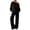 Black #004, variant on Womens Off the Shoulder 2 Piece Lounge Sweater Matching Sets Fall Outfit Oversized Long Sleeve Boatneck Top Drawstring Sweatpants Set Soft Stretch Airport Travel Outfit S