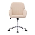 thumbnail image 6 of New Luxurious Velvet Ergonomic Office Chair - Gold Metal Base, Lumbar Support & Flip-Up Arms for Long Sitting (24.6"L)​, 6 of 8