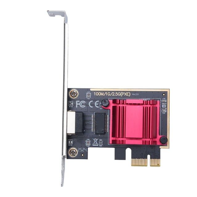 PCIe 2.5G Ethernet Card, PCIe Adapter Strong Compatibility Compact 10 100 1000M Adaptive Low Power Consumption for Computer