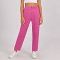 thumbnail image 2 of Tfken Toddler Child Girls Trousers Comfortable Straight Solid Color Pink Pants Size 9-10 Years, 2 of 7