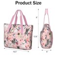 thumbnail image 3 of Tote Bag for Women - French Bulldog Dog Pattern with Flowers Shoulder Bag - Large Utility Work Duffle Bag with Zipper Handbag for Travel, Work, Sprots, 3 of 5