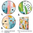 thumbnail image 3 of Designart "Colorful Creatures Nursery Animal Pattern II" People Canvas Wall Art - Farmhouse Colorful Animal Nursery Entryway Wall Art Print, 3 of 6
