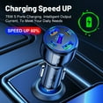 thumbnail image 6 of ROZYARD High Speed 75W Car Charger with 3xUSB and 2xType C Port for Multiple Devices, 6 of 10