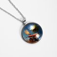 thumbnail image 4 of Glass Circular Pendant Necklace - Women's Jewelry, 4 of 6