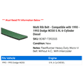 thumbnail image 2 of Multi Rib Belt - Compatible with 1990 - 1993 Dodge W250 5.9L 6-Cylinder Diesel - Gates, 2 of 2