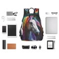 thumbnail image 4 of Balery Colorful Haired White Horse Mochila ligera para hombre y mujer: duradera e impermeable, ideal para la escuela, el trabajo, viajes y uso diario., 4 of 7