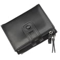 thumbnail image 1 of Cartera para hombre con cremallera de piel sintética, monedero plegable para ventana de identificación y bolsillo para monedas, 1 of 5