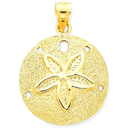 Gold Starfish Charm - ICE CARATS 14kt Yellow Gold Solid Sand Dollar Sea Star Starfish Pendant Charm Necklace Shore Shell Fine Jewelry Ideal Gifts For Women Gift Set From Heart