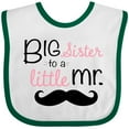 thumbnail image 3 of Inktastic Big Sister to a Little Mr. Girls Baby Bib, 3 of 4