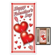 Club Pack of 12 Red and White Happy Valentine's Day Door Cover Party Decorations