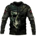 thumbnail image 2 of Sudadera con capucha y cremallera vintage para hombre, estampado de calaveras, chaqueta de moda con estampado 3D, tendencia informal de calle, ropa de otoño e invierno para hombre, 2 of 5