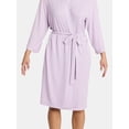 thumbnail image 5 of Lissome Women's Ultra Soft Stretchy Knit Belted Wrap Robe, Sizes S-3X, 5 of 5