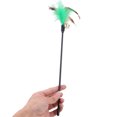 thumbnail image 2 of 5pcs Cat Kitten Pet Teaser Turkey Feather Interactive Stick Toy Wire Chaser, 2 of 4