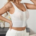 thumbnail image 6 of Women's Front Closure Corset, Lace Longline Bra, Plus Size Bras, Shapewear For Women, Top Bras With Support And Push Up, Shapewear Tank Tops White XXL, 6 of 6