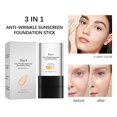 thumbnail image 2 of 3 In 1 Anti-Wrinkle Foundation Stick, Korean Hydrating Lightweight Flawless Eraser Foundation Stick with Brush, Hydrating Lightweight Multi-Use Foundation Stick With Brush, 2 of 7