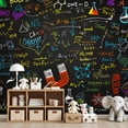 thumbnail image 7 of Wallpaper Colorful Science Mathematical Formulae Abstract Symbols Peel and Stick Wall Murals 69"H x 96"W Removable PVC Wall Paper Self-Adhesive Wall Paintings Art Decor for Bedroom Living Room, 7 of 7