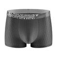 thumbnail image 2 of IAJDKMEK Men's Boxer Briefs - Mesh Breathable Underwear for Men, Mid-Rise Comfort Mens Underwear, Ventilated Boxer Briefs for Daily Wear,Dark Gray XL, 2 of 3