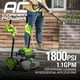 thumbnail image 4 of Hidrolavadora Greenworks de 1800 PSI y 1,2 GPM (marco abierto) con certificación PWMA, 4 of 5