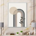 thumbnail image 3 of Designart Abstract Rainbow Sun and Moon In Earth Tones III FLOAT FRAME WALL ART, 3 of 4