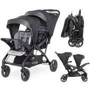 Open Box Sit N Stand Double Stroller 2.0 DLX w/5 Point Safety Harness, Stormy