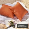thumbnail image 2 of PiccoCasa 2 Pcs Waterproof Throw Pillow Covers, Decorative Orange 45 x 45cm/18" x 18", 2 of 7
