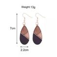 thumbnail image 2 of Morocco Teardrop Statement Wood Earrings Ethnic Drop Hook Fashion Women Jewelry, 2 of 4