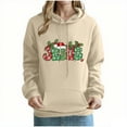 thumbnail image 2 of Craaazy Womens Hoodies Christmas Print Long Sleeve Womens Shirts Xmas Womens Tops with Pockets Gifts for Women, 2 of 6