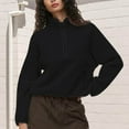 thumbnail image 2 of Enjoytime Women's Half Zip Sweatshirts Solid Color Long Sleeve Pullover Tops 2025 Mock Neck Fall Workout Blouses, 2 of 6
