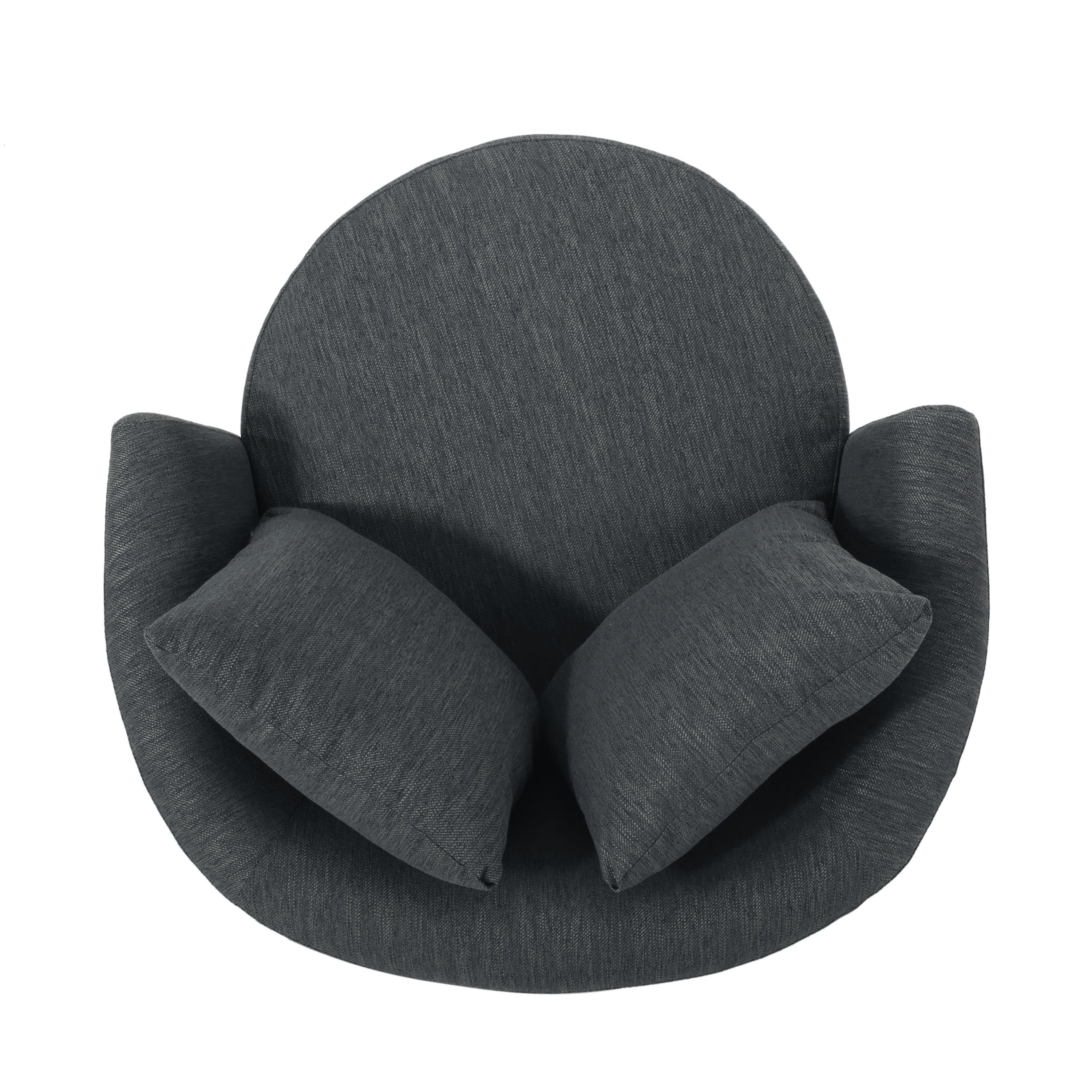 Noble House Candler Fabric Swivel Chair, Charcoal