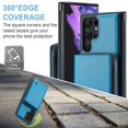 thumbnail image 5 of SaniMore for Samsung Galaxy S23 Ultra 6.8" 2023 Case, [Crossbody/Wrist Strap][Zipper Flip Wallet][Card Slots][Rifid Layer] PU Leather Retro 360°Protective Shockproof Cover for Galaxy S23 Ultra, Blue, 5 of 9