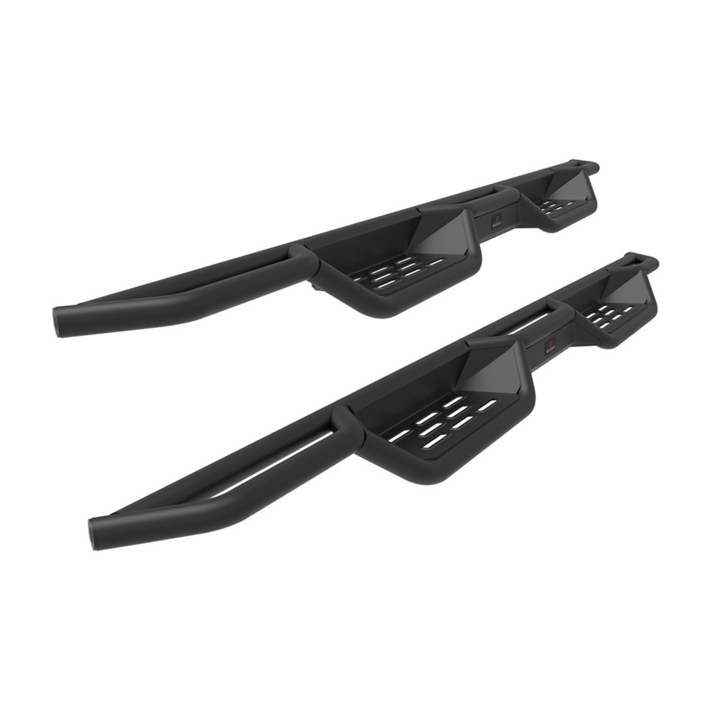 APS Auto Black 6 Inches Tubular Drop Down Style Nerf Bars Running