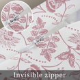 thumbnail image 7 of Boho Pink Floral Throw Pillow Cover 16 x 24 Inch Decorative Pillow Cover Vintage Farmhouse Paisley Plant Leaf Lumbar Pillowcase Seasonal Rectangle Cushion Case for Couch Sofa Bed Living Room, 7 of 7