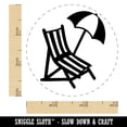 thumbnail image 2 of Beach Lounge Chair and Umbrella Rubber Stamp for Scrapbooking Crafting Stamping - Small 3/4 Inch, 2 of 7