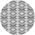 thumbnail image 1 of Ahgly Company Indoor Round Patterned Gray Area Rugs, 7' Round, 1 of 6