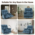 thumbnail image 4 of Oversized Recliner Chair 350 lb Weight Capacity, Home Oversized Velvet Manual Chair Recliner Overstuffed Arms and Back for Home Theater Living Room Green, 4 of 8