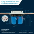 thumbnail image 3 of SpiroPure 2 Stage Water Filter Housing Twin 10" / 10x4.5 / 10 inch 2 Filter Housing, 3 of 4